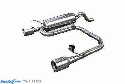 IX TWFI19102, Abarth Grande Punto 1.4 T-JET (155PK) 2007- Diameter 55mm, Inoxcar Rear Rear silencerencer left / right 1X102mm Stainless steel, With E.E.C. homologation