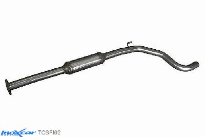 IX TCSFI02, Abarth Grande Punto 1.4 T-JET (155PK) 2007- Diameter 60mm, Inoxcar Central pipe with silencer Stainless steel, With E.E.C. homologation
