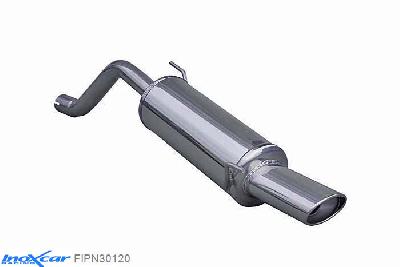 IX FIPN30120, Abarth Punto Evo 1.4 TURBO MultiAir (165PK) 2010- Diameter 55mm, Inoxcar Rear silencer 1X120X80mm Stainless steel, With E.E.C. homologation