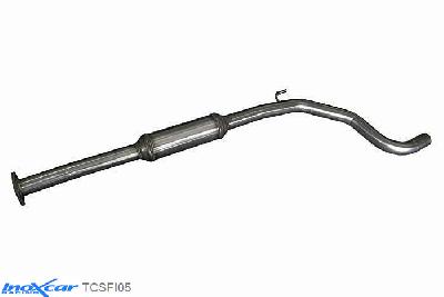 IX TCSFI05, Abarth Punto Evo 1.4 TURBO MultiAir (165PK) 2010- Diameter 60mm, Inoxcar Central pipe with silencer Stainless steel, With E.E.C. homologation