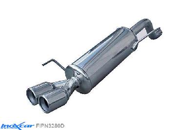 IX FIPN3280D, Abarth Punto Evo 1.4 TURBO MultiAir (165PK) 2010- Diameter 60mm, Inoxcar Rear silencer 2X80mm Stainless steel, With E.E.C. homologation