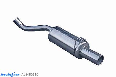 IX AL1450380, Alfa Romeo 145 1.8 TS (140PK) 1996-, Inoxcar Rear silencer 1X80mm Stainless steel, With E.E.C. homologation