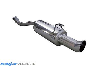 IX AL14503DTM, Alfa Romeo 145 1.8 TS (140PK) 1996-, Inoxcar Rear silencer 1XDTM Stainless steel, With E.E.C. homologation