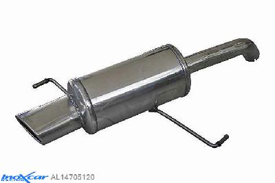IX AL14705120, Alfa Romeo 147 1.6 TS (105PK) 2001- Diameter 48mm, Inoxcar Rear silencer 1X120X80mm Stainless steel, With E.E.C. homologation