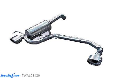 IX TWAL04120, Alfa Romeo 147 1.6 TS (120PK) 2001- Diameter 48mm, Inoxcar Rear Rear silencerencer left / right 1X120X80mm Stainless steel, With E.E.C. homologation