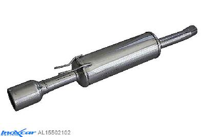 IX AL15502102, Alfa Romeo 155 1.8 16V (140PK) 1992-1997, Inoxcar Rear silencer 1X102mm Stainless steel, With E.E.C. homologation
