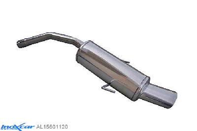 IX AL15601120, Alfa Romeo 156 1.6 TS (120PK) 1997- Diameter 50mm, Inoxcar Rear silencer 1X120X80mm Stainless steel, With E.E.C. homologation