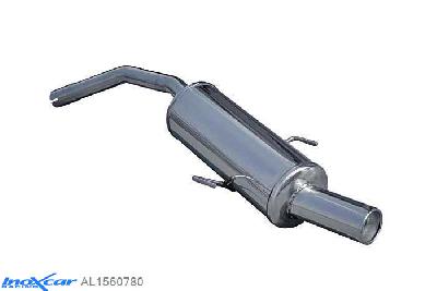 IX AL1560780, Alfa Romeo 156 1.9 JTD (140PK) 1997- Diameter 54mm, Inoxcar Rear silencer 1X80mm Stainless steel, With E.E.C. homologation