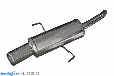 IX AL15605102, Alfa Romeo 156 2.4 JTD (150PK) 1997- Diameter 57mm, Inoxcar Rear silencer 1X102mm Stainless steel, Without E.E.C. homologation