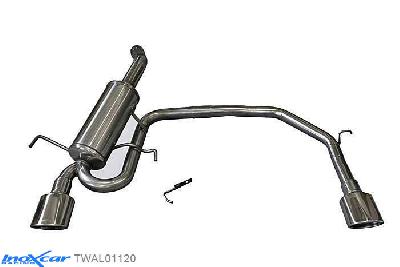 IX TWAL01120, Alfa Romeo 156 3.2 GTA (250PK) 2002-, Inoxcar Rear Rear silencerencer left / right 1X120X80mm Stainless steel, With E.E.C. homologation