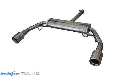 IX TWAL14102, Alfa Romeo Giulietta (940) 1.4 Turbo Multiair (120PK) 2012-  Diameter 50mm, Inoxcar Rear Rear silencerencer left / right 1X102mm Stainless steel, With E.E.C. homologation
