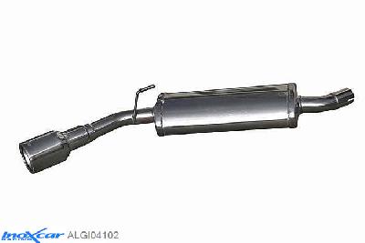 IX ALGI04102, Alfa Romeo Giulietta (940) 1.4 Turbo Multiair (120PK) 2012-  Diameter 50mm, Inoxcar Rear silencer 1X102mm Stainless steel, With E.E.C. homologation