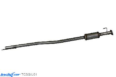 IX TCSGIU01, Alfa Romeo Giulietta (940) 1.4 Turbo Multiair (170PK) 2010- Diameter 60mm, Inoxcar Central pipe with silencer Stainless steel, With E.E.C. homologation