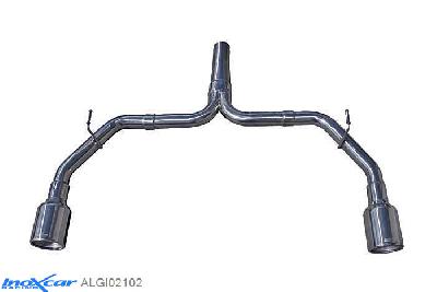 IX ALGI02102, Alfa Romeo Giulietta (940) 1750 Tbi (235PK) 2010-  Diameter 60mm, Quadrifoglio Verde, Inoxcar NO Rear silencer 1X102mm Left and Right Stainless steel, Without E.E.C. homologation