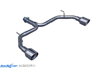 IX ALGI02XR11, Alfa Romeo Giulietta (940) 1750 Tbi (235PK) 2010-  Diameter 60mm, Quadrifoglio Verde, Inoxcar NO Rear silencer 1X110 X-RACE Left and Right Stainless steel, Without E.E.C. homologation