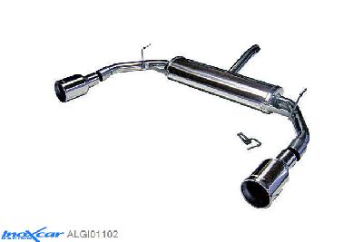 IX ALGI01102, Alfa Romeo Giulietta (940) 1750 Tbi (235PK) 2010-  Diameter 60mm, Quadrifoglio Verde, Inoxcar Rear silencer 1X102mm Left and Right Stainless steel, With E.E.C. homologation