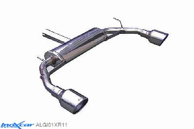 IX ALGI01XR11, Alfa Romeo Giulietta (940) 1750 Tbi (235PK) 2010-  Diameter 60mm, Quadrifoglio Verde, Inoxcar Rear silencer 1X110 X-RACE Left and Right Stainless steel, With E.E.C. homologation