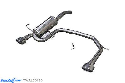 IX TWAL05120, Alfa Romeo GT (937) 1.9 MJT 16V (150PK) 2004-, Inoxcar Rear Rear silencerencer left / right 1X120X80mm Stainless steel, Without E.E.C. homologation