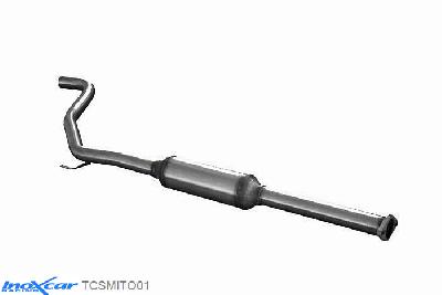 IX TCSMITO01, Alfa Romeo Mito (955) 1.4 TB (155PK) 2008- Diameter 55mm, Inoxcar Central pipe with silencer Stainless steel, With E.E.C. homologation