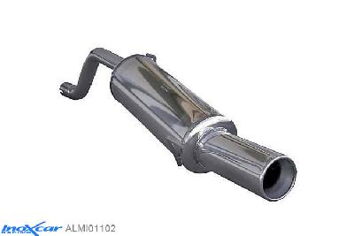 IX ALMI01102, Alfa Romeo Mito (955) 1.4 TB (155PK) 2008- Diameter 55mm, Inoxcar Rear silencer 1X102mm Stainless steel, With E.E.C. homologation