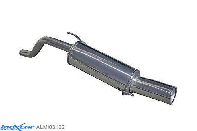 IX ALMI03102, Alfa Romeo Mito (955) 1.4 TB MULTIAIR (135PK) 2010- Diameter 55mm, Inoxcar Rear silencer 1X102mm Stainless steel, With E.E.C. homologation