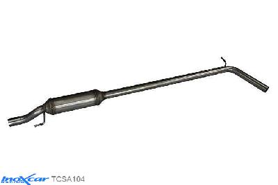 IX TCSA104, Audi A1 (8X) 1.4 TURBO (122PK) 2011-, Inoxcar Central pipe with silencer Stainless steel, Without E.E.C. homologation