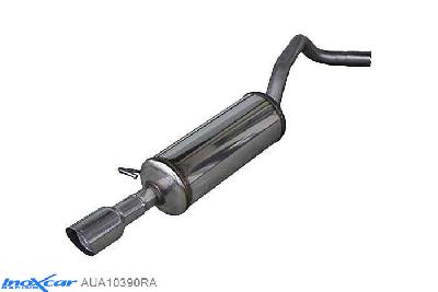 IX AUA10390RA, Audi A1 (8X) 1.6 TDI (90PK), Inoxcar Rear silencer 1X90 RALLY Stainless steel, With E.E.C. homologation