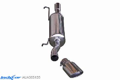 IX AUA303120, Audi A1 (8X) 1.8 (125PK) / 1.8 20V (125PK) -2003 Diameter 50mm, Inoxcar Rear silencer 1X120X80mm Stainless steel, With E.E.C. homologation