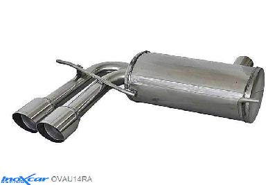 IX OVAU14RA, Audi A3 (8P) SPORTBACK S3 2.0 TFSI (265PK) 2008- Diameter 65mm, Inoxcar Rear silencer 2X80mm RACING Stainless steel, With E.E.C. homologation