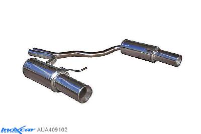 IX AUA409102, Audi A4 (B6) 1.8 TURBO 20V 2WD 2001- Diameter 45mm, Inoxcar Rear silencer 1X102mm Left and Right Stainless steel, With E.E.C. homologation