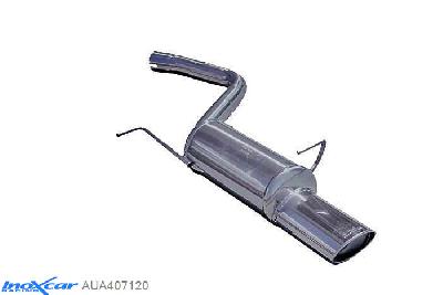 IX AUA407120, Audi A4 (B6) 1.9 TDI (101PK) 2001-, Inoxcar Rear silencer 1X120X80mm Stainless steel, With E.E.C. homologation