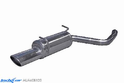 IX AUA408120, Audi A4 (B6) 1.9 TDI (130PK) 2001-, Inoxcar Rear silencer 1X120X80mm Stainless steel, With E.E.C. homologation