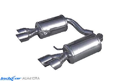 IX AUA412RA, Audi A4 (B8) S4 AVANT 3.0 TFSI (333PK) 2009-, Inoxcar Rear silencer 2X80mm RACING Left and Right Stainless steel, Without E.E.C. homologation