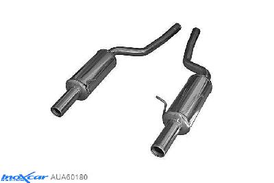 IX AUA60180, Audi A6 (C5) RS6 4.2i V8 (450PK) 2002-2004, Inoxcar Rear silencer 1X80mm Left and Right Stainless steel, Without E.E.C. homologation