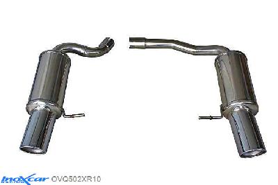 IX OVQ502XR10, Audi Q5 (8R) 3.0 TDI (239PK) 2009, Inoxcar Rear silencer 1X100 X-RACE  Left and Right Stainless steel, V
