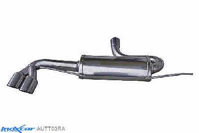 IX AUTT03RA, Audi TT (8J) 2.0 TFSI (200PK) 2006-, Inoxcar Rear silencer 2X80mm RACING Stainless steel, With E.E.C. homologation