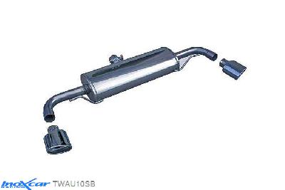 IX TWAU10SB, Audi TT (8J) 3.2 V6 Quattro (250PK) 2006-, Inoxcar DUPLEX 1X120X80mm OBLIQUO Stainless steel, With E.E.C. homologation