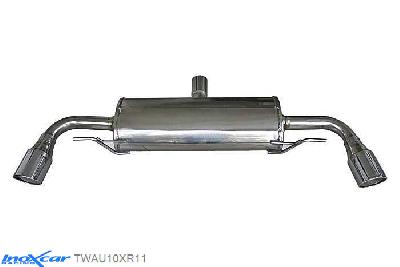 IX TWAU10XR11, Audi TT (8J) 3.2 V6 Quattro (250PK) 2006-, Inoxcar Rear Rear silencerencer left / right 1X110 X-RACE Stainless steel, With E.E.C. homologation