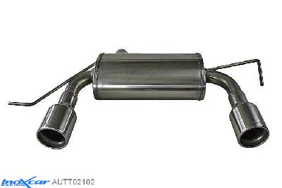 IX AUTT02102, Audi TT (8N) 1.8 TURBO QUATTRO (180PK) 1999-2005, Inoxcar Rear silencer 1X102mm Left and Right Stainless steel, With E.E.C. homologation