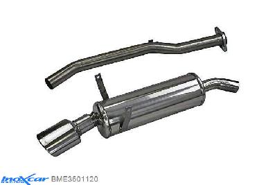 IX BME3601120, BMW 3 serie (E36) 316 1992-1998, Inoxcar Rear silencer 1X120X80mm Stainless steel, With E.E.C. homologation