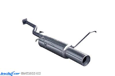 IX BME3603102, BMW 3 serie (E36) 318 Ti Compact (140PK) 1994-2001, Inoxcar Rear silencer 1X102mm Stainless steel, With E.E.C. homologation