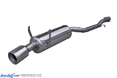 IX BME3602102, BMW 3 serie (E36) 318i 1992-1998, Inoxcar Rear silencer 1X102mm Stainless steel, With E.E.C. homologation