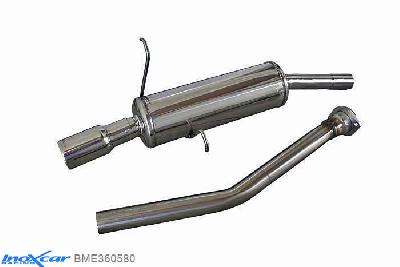 IX BME360580, BMW 3 serie (E36) 320i 1992-, Inoxcar Rear silencer 1X80mm Stainless steel, With E.E.C. homologation