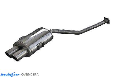 IX OVBM01RA, BMW 3 serie (E36) 320i 1992-, Inoxcar Rear silencer 2X80mm RACING Stainless steel, With E.E.C. homologation