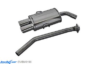 IX OVBM0190, BMW 3 serie (E36) 320i 1992-, Inoxcar Rear silencer 2X90X70mm Stainless steel, With E.E.C. homologation