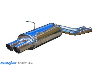 IX OVBM12RA, BMW 3 serie (E46) 320Ci (170PK) 1998-, Inoxcar Rear silencer 2X80mm RACING Stainless steel, With E.E.C. homologation