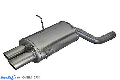 IX OVBM13RA, BMW 3 serie (E46) 323i-Ci-Xi (170PK) / 328 Ci (193PK) 1998-2000, Diameter 65mm, Inoxcar Rear silencer 2X76 RACING Stainless steel, With E.E.C. homologation