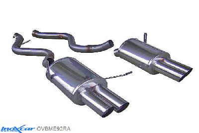 IX OVBME92RA, BMW M3 (E90) E92 M3 4.0 V8 Coupe 2007-, Inoxcar Rear silencer 2X76 RACING Left and Right Stainless steel