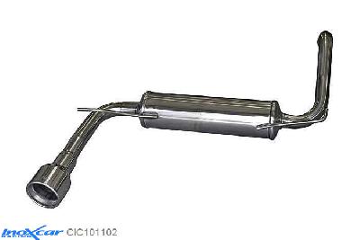 IX CIC101102, Citroen C1 (P) 1.0 (68PK) 2005-, Inoxcar Rear silencer 1X102mm Stainless steel, With E.E.C. homologation