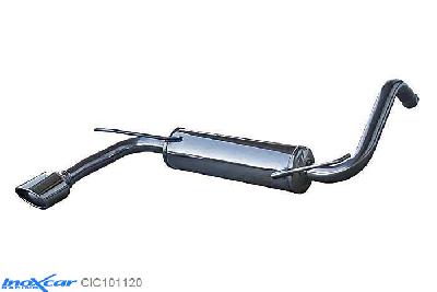 IX CIC101120, Citroen C1 (P) 1.0 (68PK) 2005-, Inoxcar Rear silencer 1X120X80mm Stainless steel, With E.E.C. homologation